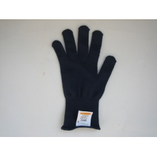 7g String Knitted Black Cotton/Polyester Work Glove